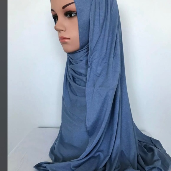 Premium Cotton Jersey Stretchable Hijab Plain Long Maxi Scarf Wrap - Picture 2 of 15